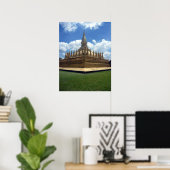 Poster couleurs du stupa doré (Bureau à domicile)