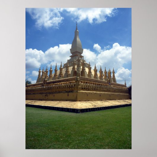 Poster couleurs du stupa doré (Devant)