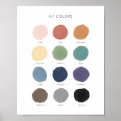 Poster Couleurs Éducatif Préscolaire Décor (Devant)