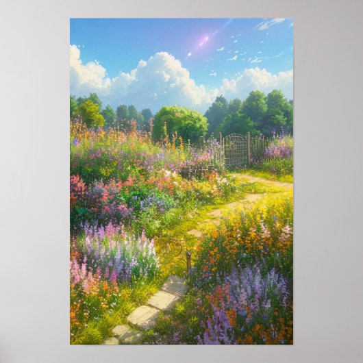 Poster Couleurs en Harmonie, Jardin magnifique (Devant)
