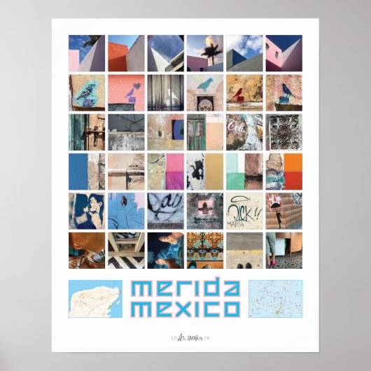 Poster Couleurs et motifs de Mérida (Devant)