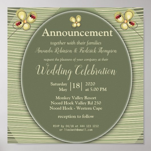 Poster Couleurs et rayures de la nature verte - Amis des  (Devant)