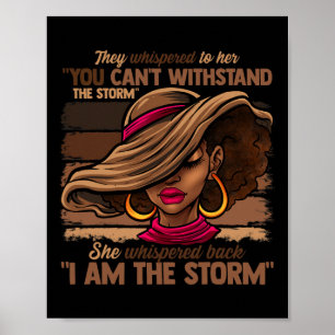Poster Couleurs Femmes Je Suis La Tempête Black Emaîtrise