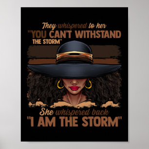 Poster Couleurs Femmes Je Suis La Tempête Black Emaîtrise