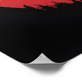 Poster couleurs fille silhouette vintage (Coin)