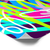 Poster Couleurs Joyeuses Moderne Abstrait (Coin)