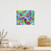 Poster Couleurs Joyeuses Moderne Abstrait (Cuisine)