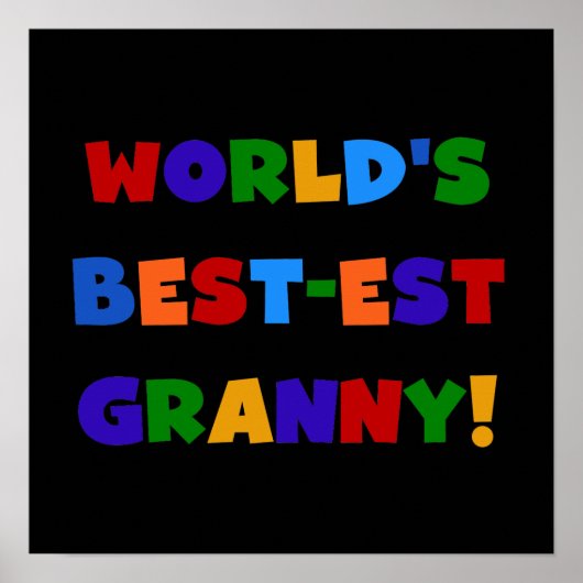 Poster Couleurs lumineuses de mamie du Meilleur-est du mo (Devant)