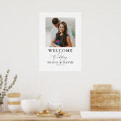 Poster Couleurs modifiables Mariage moderne Accueil Signe (Cuisine)
