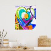 Poster Couleurs numériques Coeur (Cuisine)