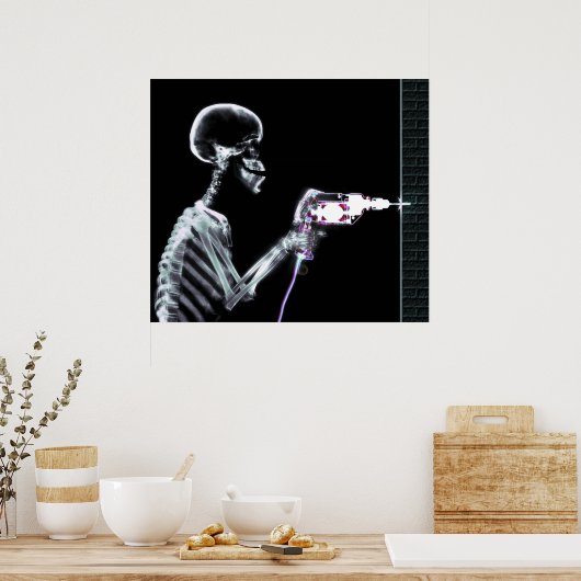 POSTER COULEURS ORIGINALES DE XRAY SKELETON DRILL (Cuisine)
