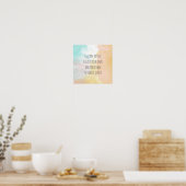 Poster couleurs pastel ajouter votre propre citation aqua (Cuisine)