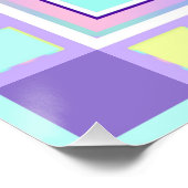 Poster Couleurs pastel & coeurs violets battre (Coin)