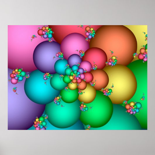 Poster Couleurs pastel en spirale (Devant)