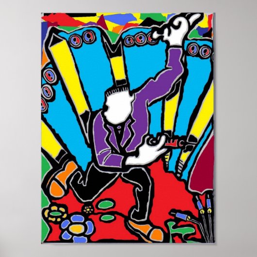 Poster Couleurs psychadéliques folles (Devant)