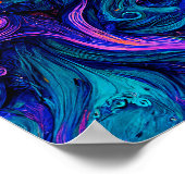 Poster Couleurs psychédéliques Abstraites Lancer l'oreill (Coin)