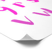 Poster Couleurs roses Alphabet Lettres en minuscules Sall (Coin)