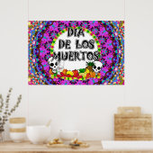 Poster Couleurs Sauvages Dia De Los Muertos (Cuisine)