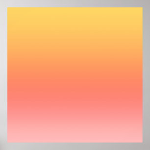 Poster Couleurs simples - Jaune à Misty Pink ombre