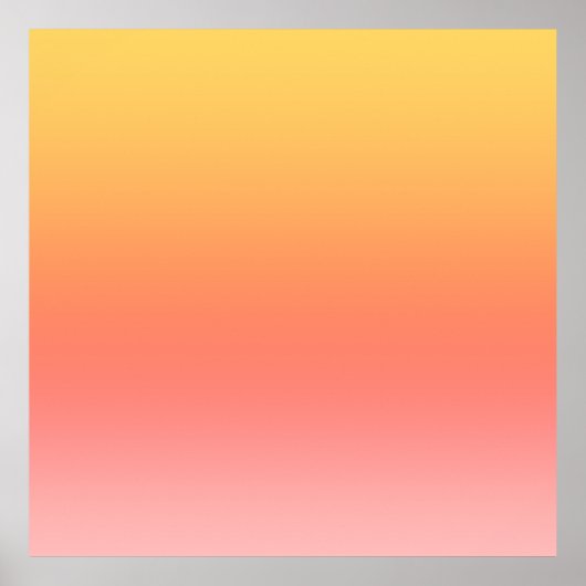 Poster Couleurs simples - Jaune à Misty Pink ombre (Devant)