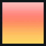 Poster Couleurs simples - Jaune à Misty Pink ombre<br><div class="desc">dégradé jaune,  orange,  rouge et rose, </div>