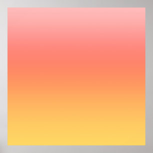 Poster Couleurs simples - Jaune à Misty Pink ombre