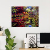 Poster Couleurs sur l'étang de Monet (Bureau à domicile)