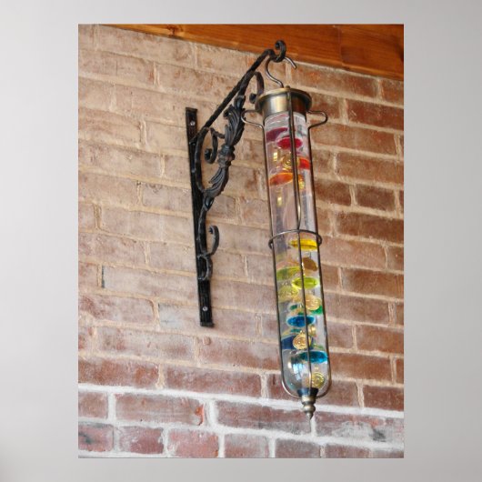 Poster Couleurs Sur Un Mur De Briques (Devant)