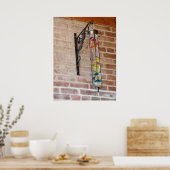 Poster Couleurs Sur Un Mur En Briques (Cuisine)