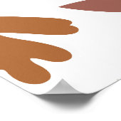 Poster Couleurs tombées du Motif Feuille tombées sur blan (Coin)