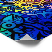 Poster Couleurs tortueuses (Coin)