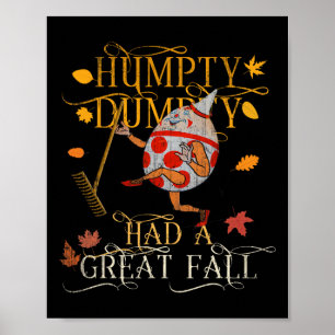 Poster Couleurs vintage Automne Humpty Dumpty A Eu Une Gr