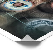 Poster Couleurs Vintages de fil (Coin)