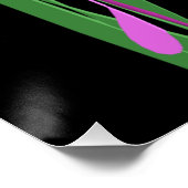 Poster Couleurs violettes vert noir (Coin)