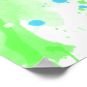 Poster Couleurs vives colorées cool Aimer mot (Coin)