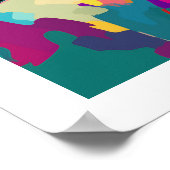 Poster Couleurs vives de la culture pop (Coin)