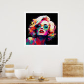 Poster Couleurs vives de la culture pop (Cuisine)