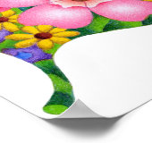 Poster Couleurs vives des fleurs. (Coin)