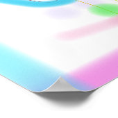 Poster Couleurs vives et formes Abstraites superposées (Coin)