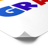 Poster Couleurs vives Meilleurs Cadeaux Gramps du monde (Coin)