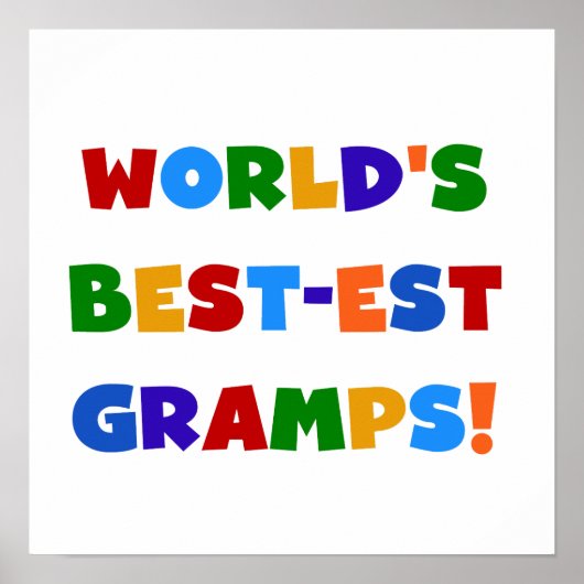 Poster Couleurs vives Meilleurs Cadeaux Gramps du monde (Devant)