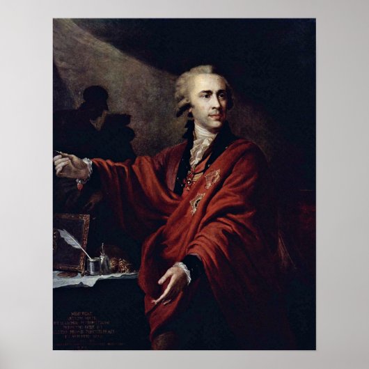 Poster Count Alexei Pushkin by Giovanni Lampi the Elder (Devant)