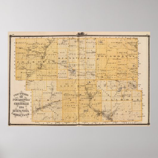 Poster Counties of Pocahontas, Cherokee (Devant)