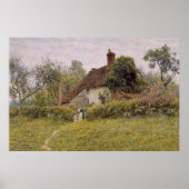 Poster Country Cottage Peinture Vintage (Devant)