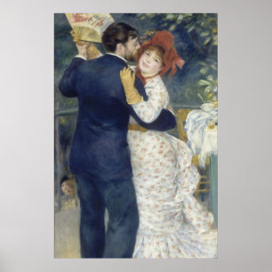 Poster Country Dance - Renoir Impressionist Painting