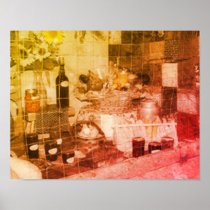 Poster Country Fair Produire une couleur partielle Vintag
