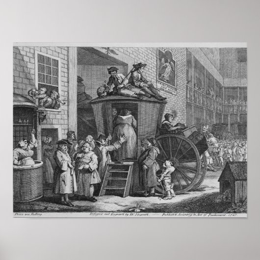 Poster Country Inn Yard, 1747 (Devant)