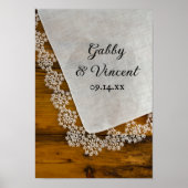 Poster Country Lace Barn Mariage (Devant)