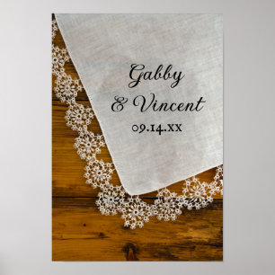 Poster Country Lace Barn Mariage