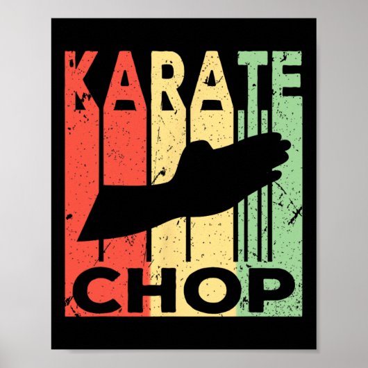 Poster Coup de karaté vintage (Devant)